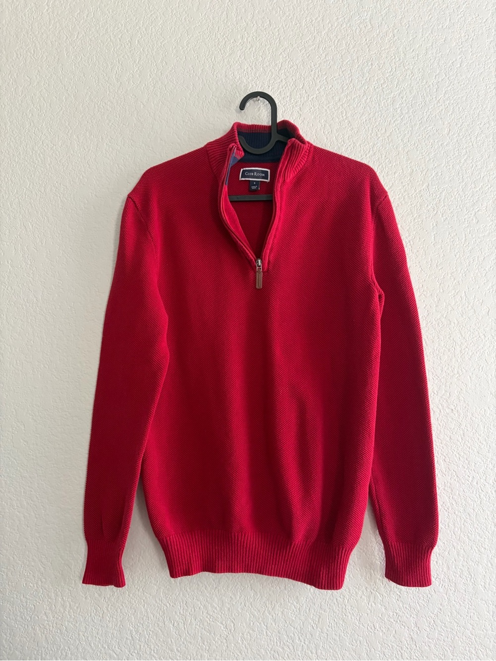 Club Room Men’s Red Half-Zip Sweater